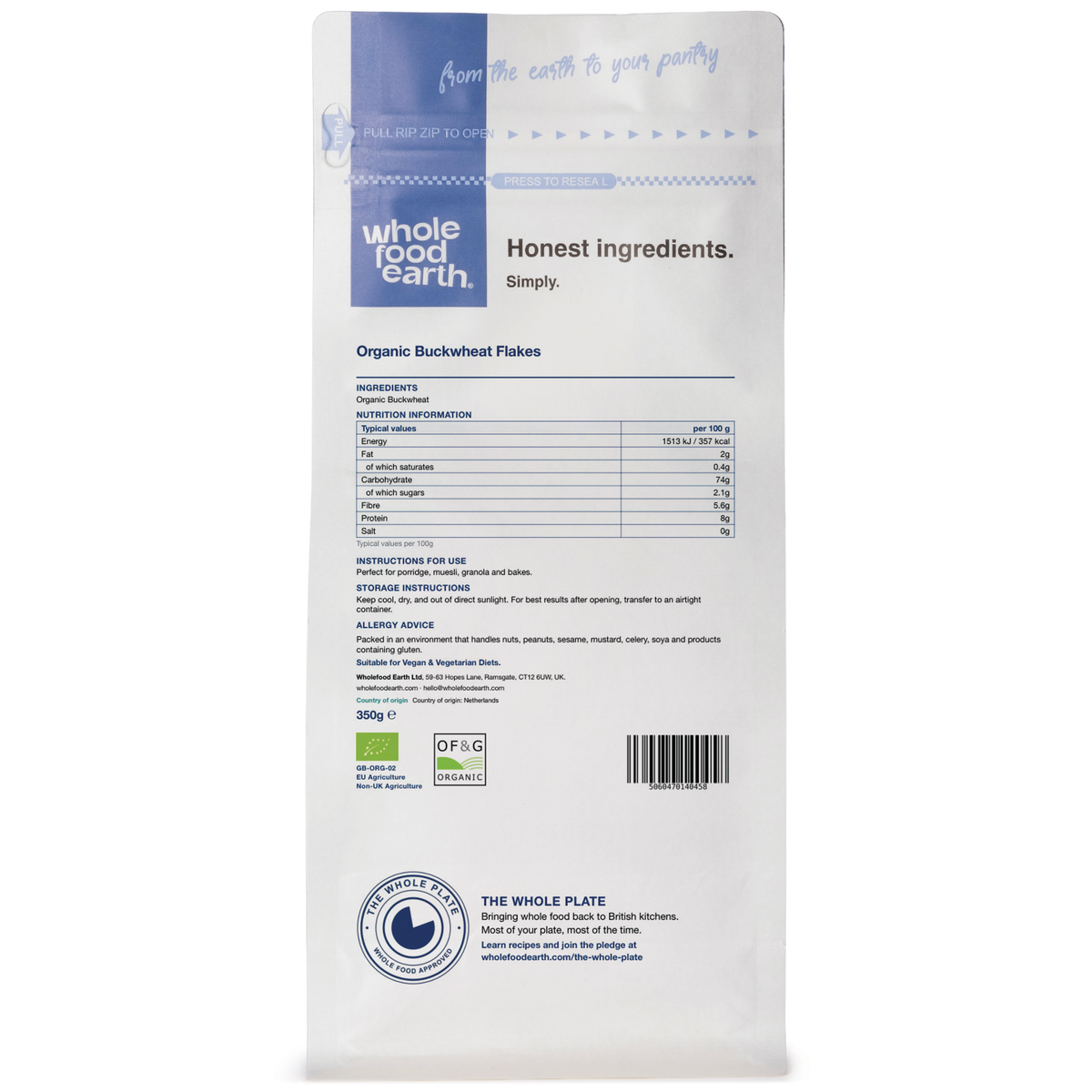 Organic Buckwheat Flakes