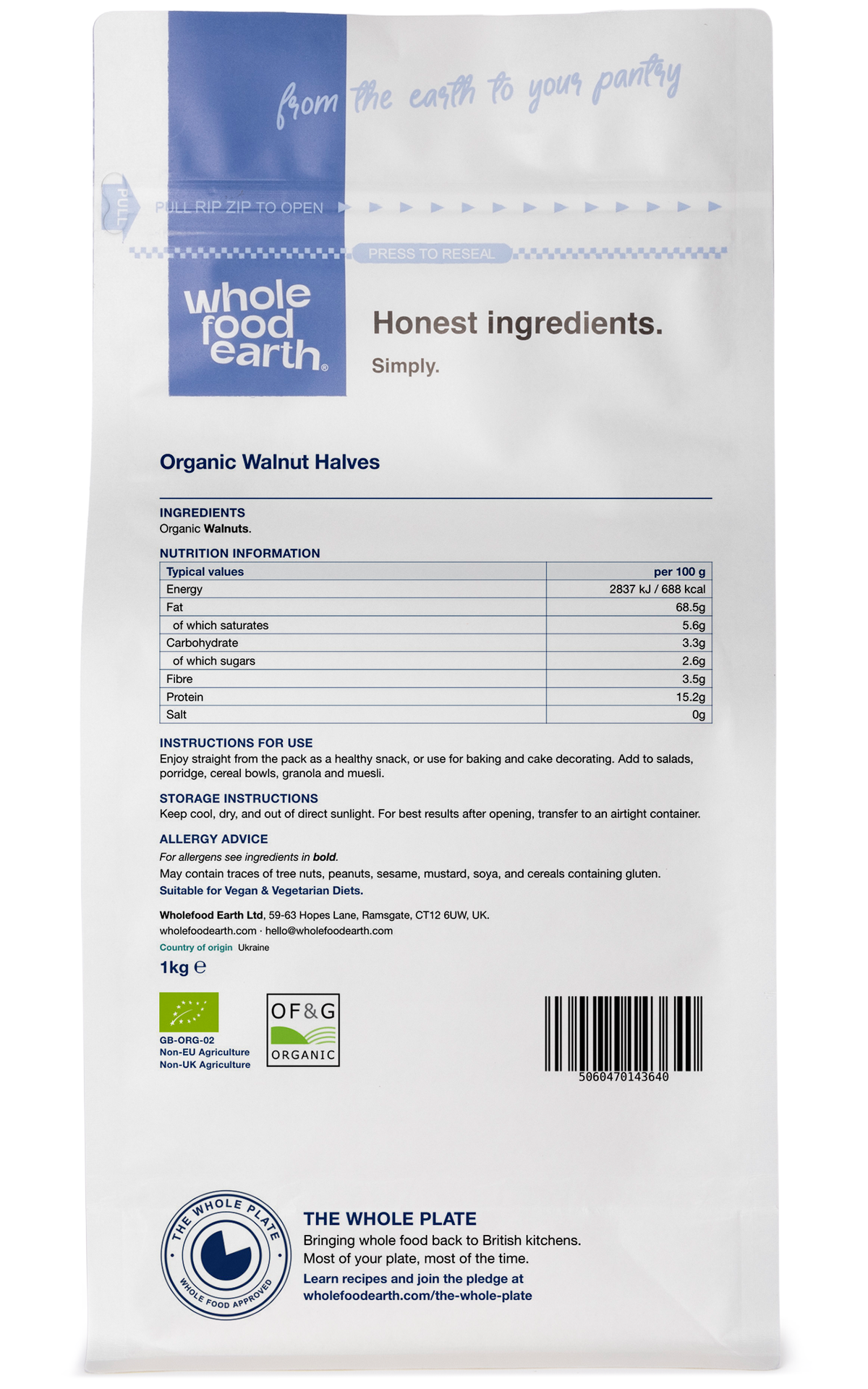 Organic Walnut Halves
