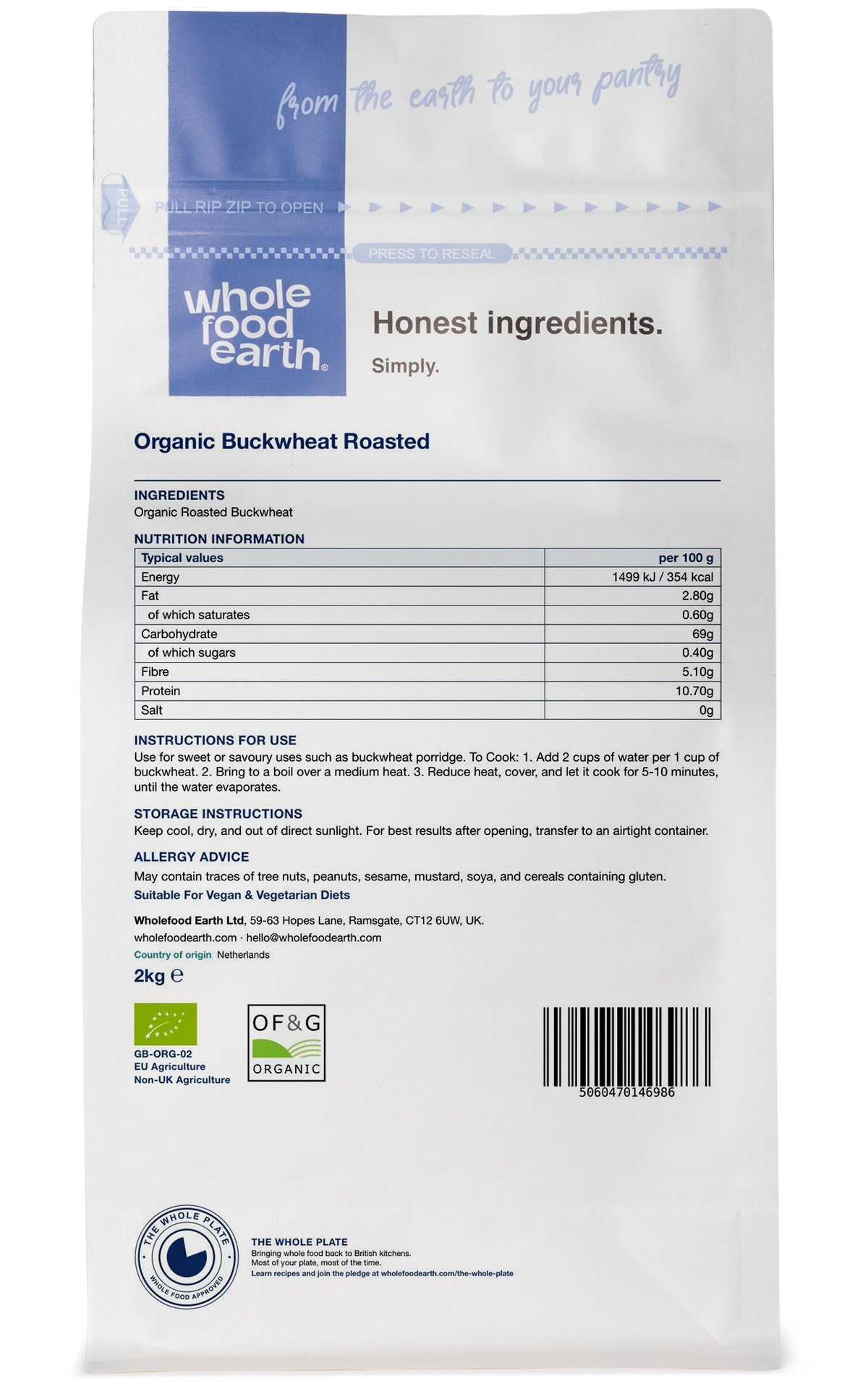 Organic Roasted Buckwheat