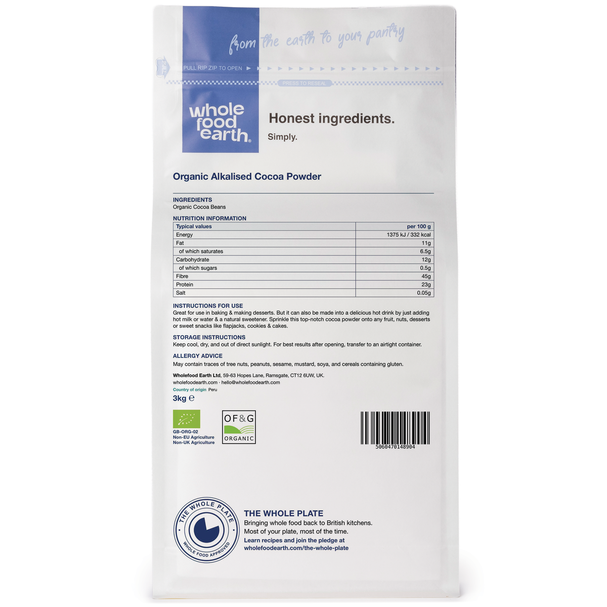Organic Alkalised Cocoa Powder