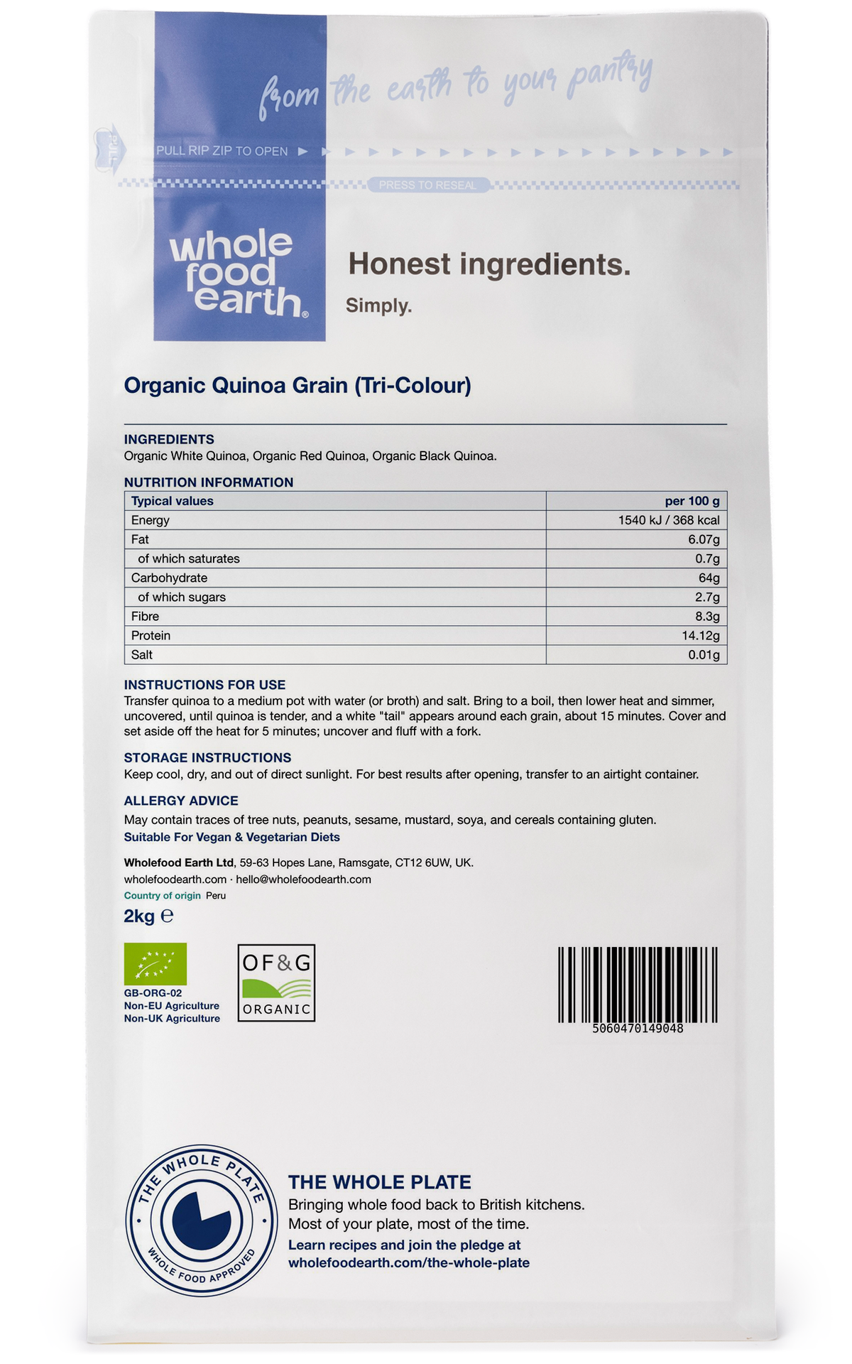 Organic Quinoa Grain (Tri - Colour)