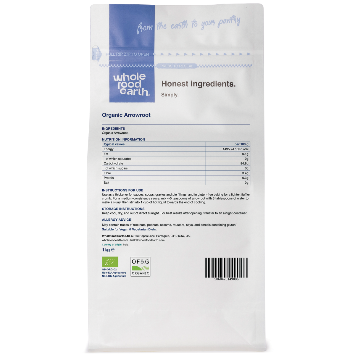 Organic Arrowroot