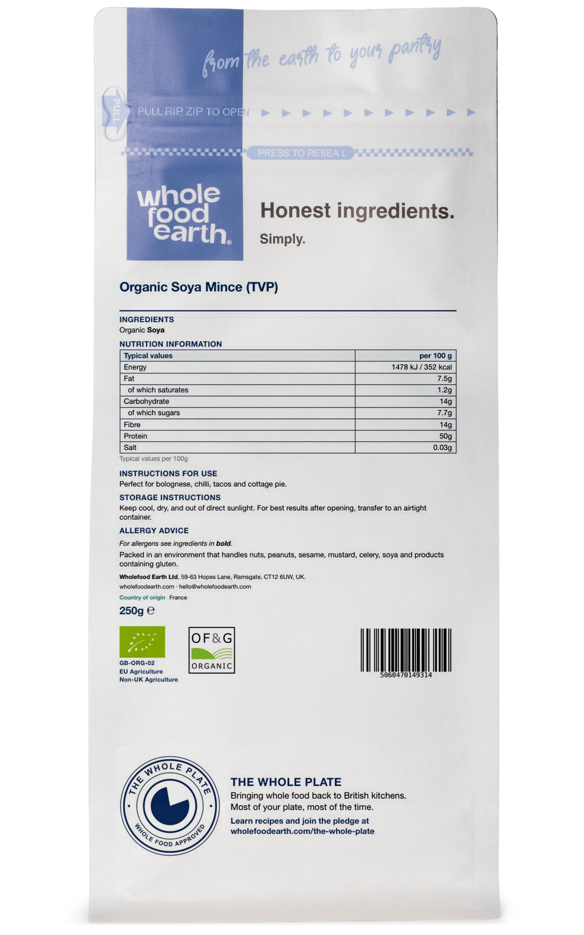 Organic Soya Mince (TVP)