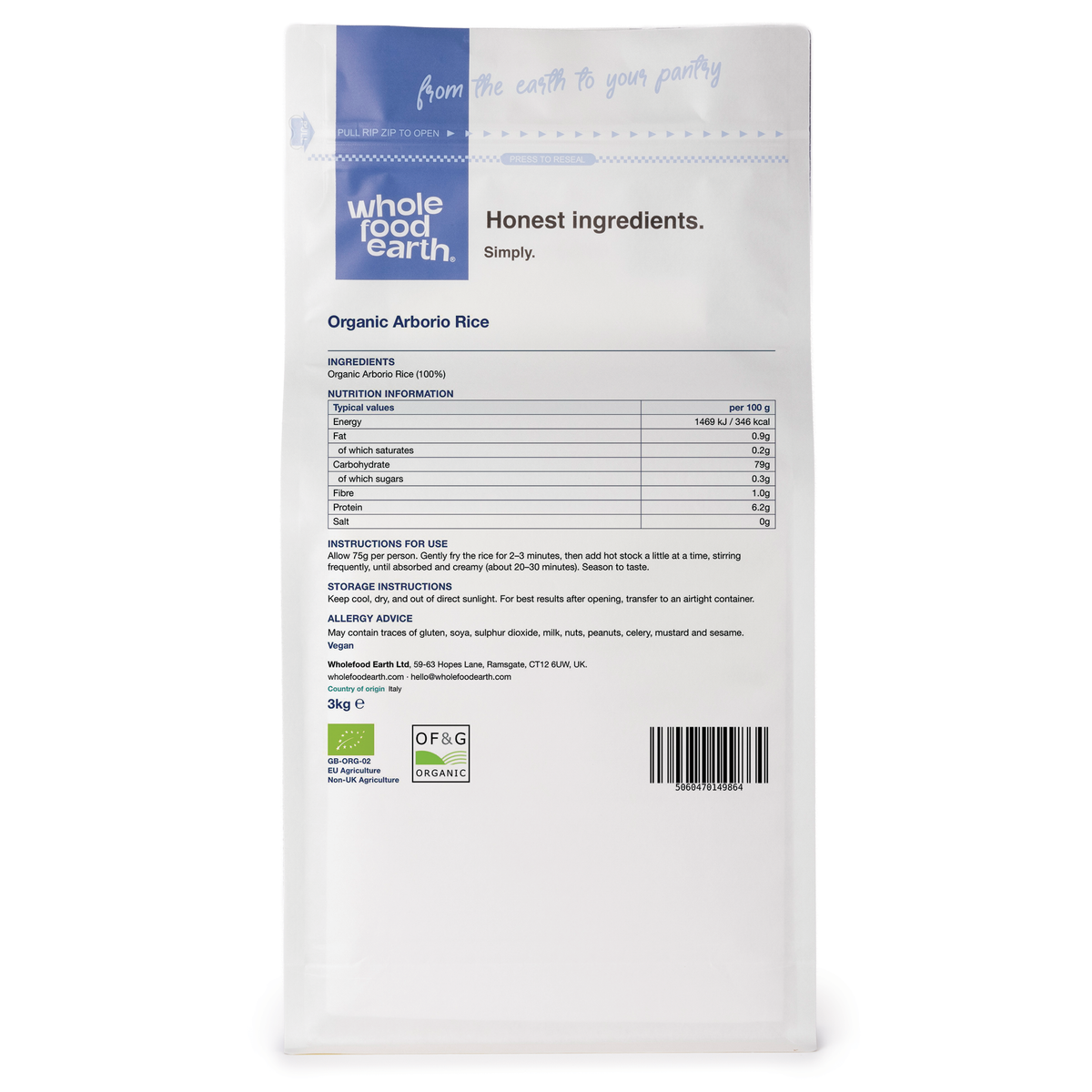 Organic Arborio Rice