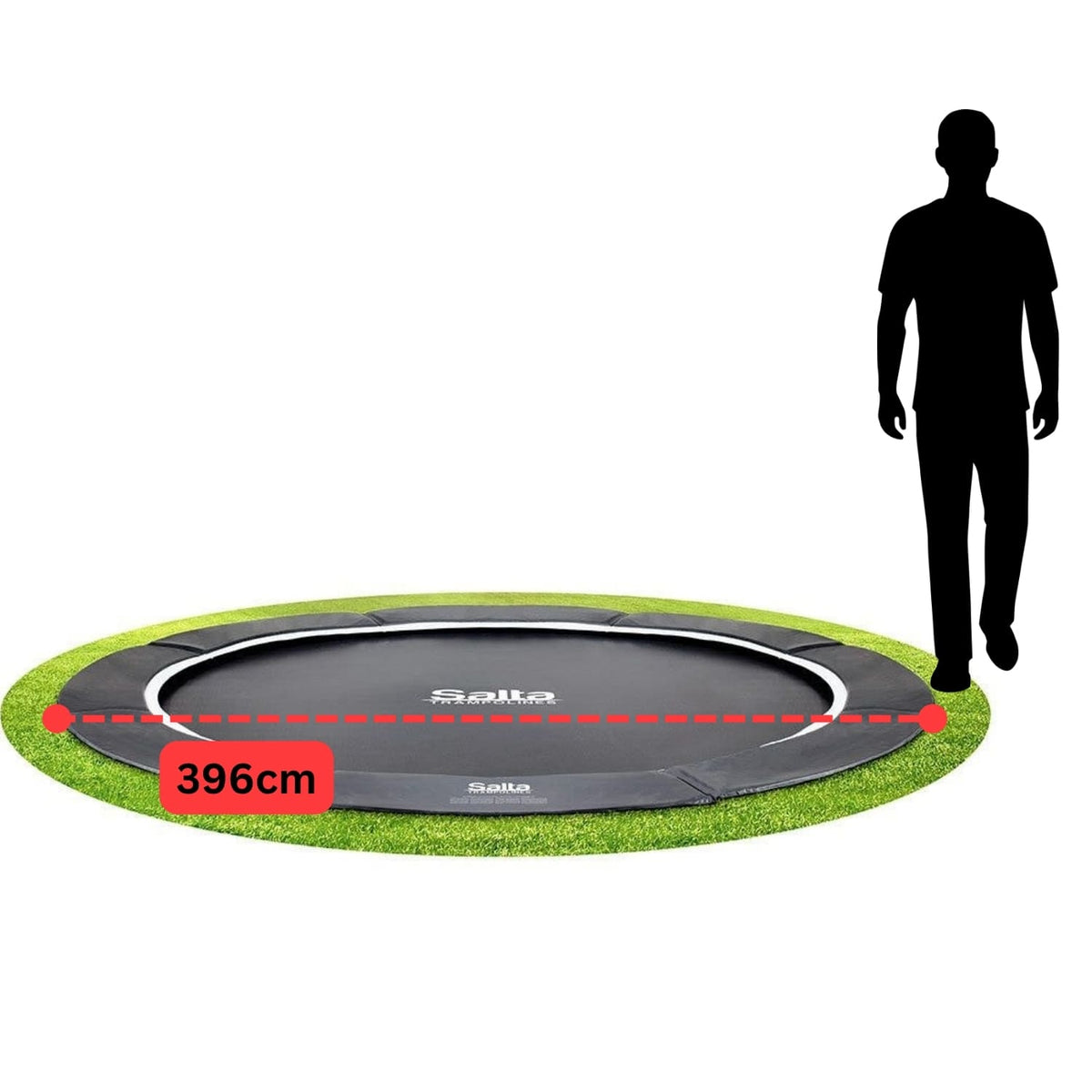 13ft Salta Royal Baseground Black Round Trampoline