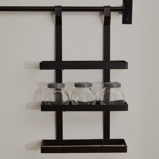Sorello Matt Black Three Level Hanging Rack