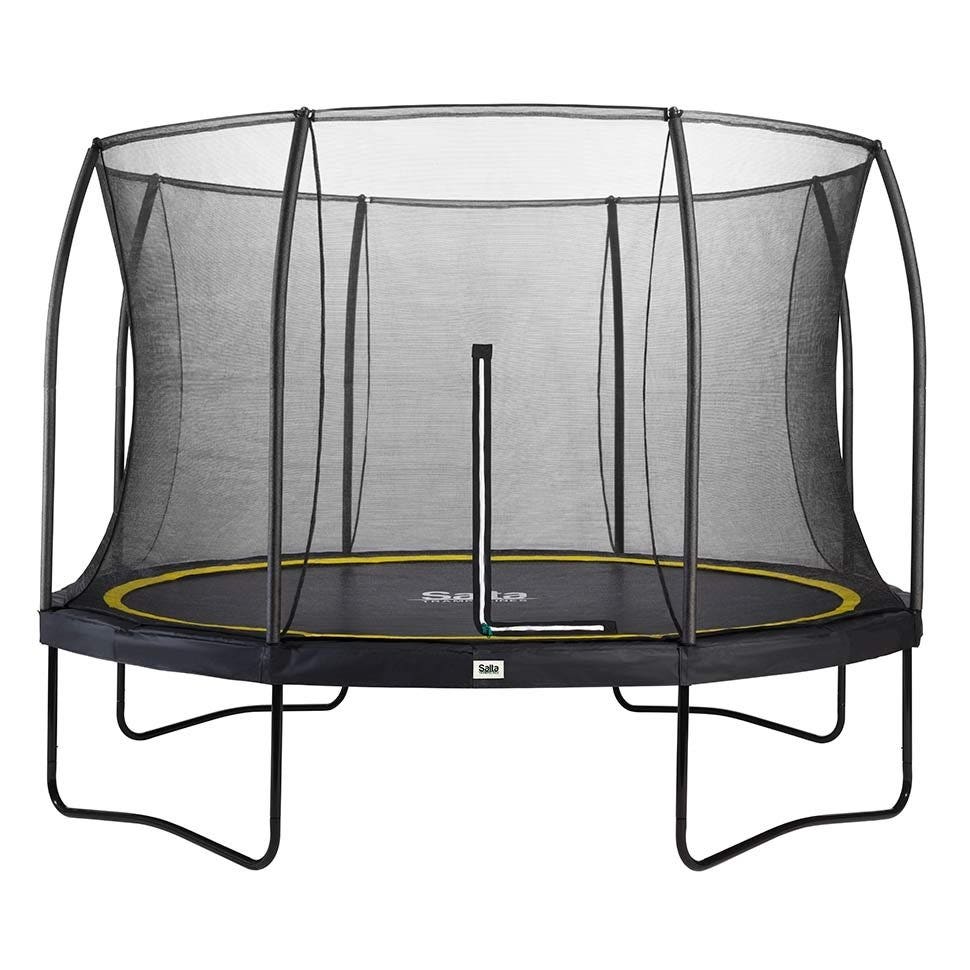 12ft Salta Black Round Comfort Edition Trampoline with Enclosure