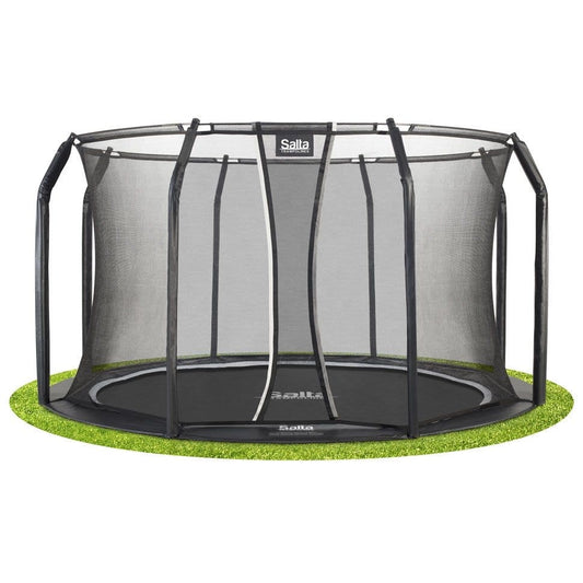 10ft Salta Black Royal Baseground Round Trampoline with Enclosure
