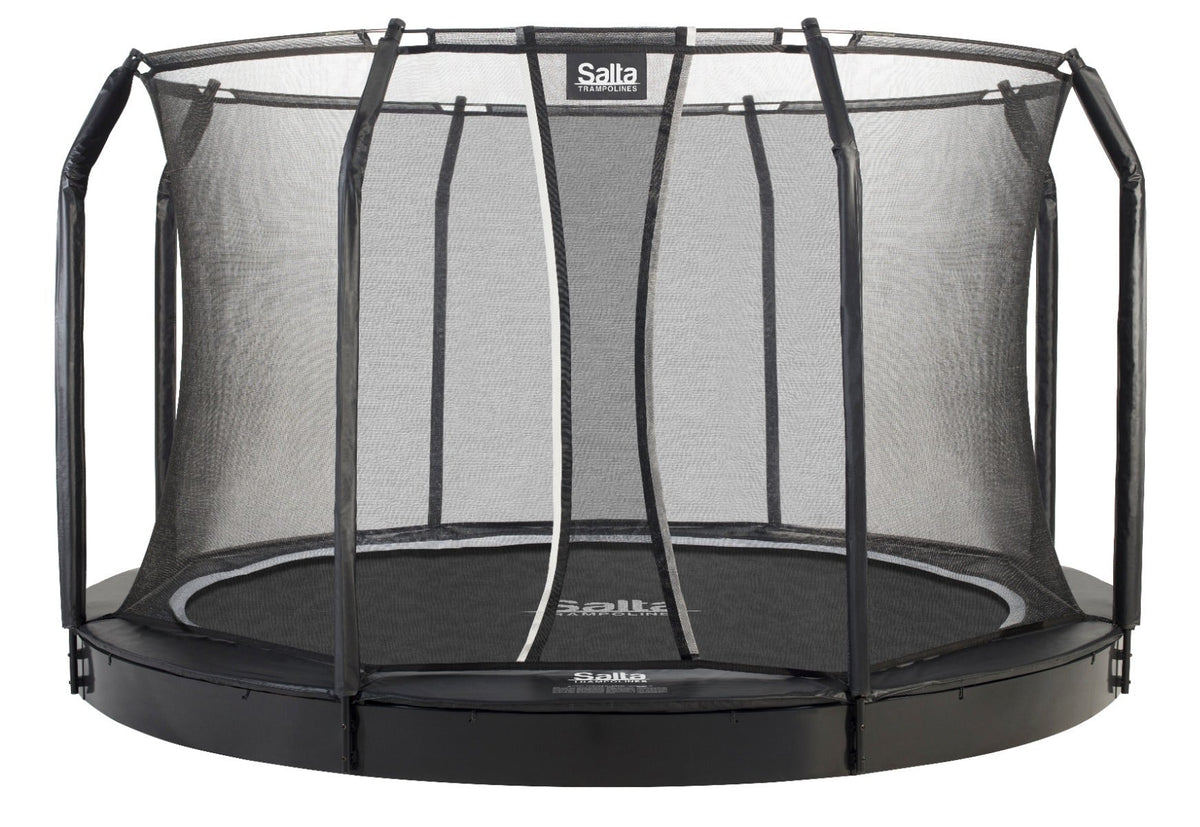 13ft Salta Black Royal Baseground Round Trampoline with Enclosure