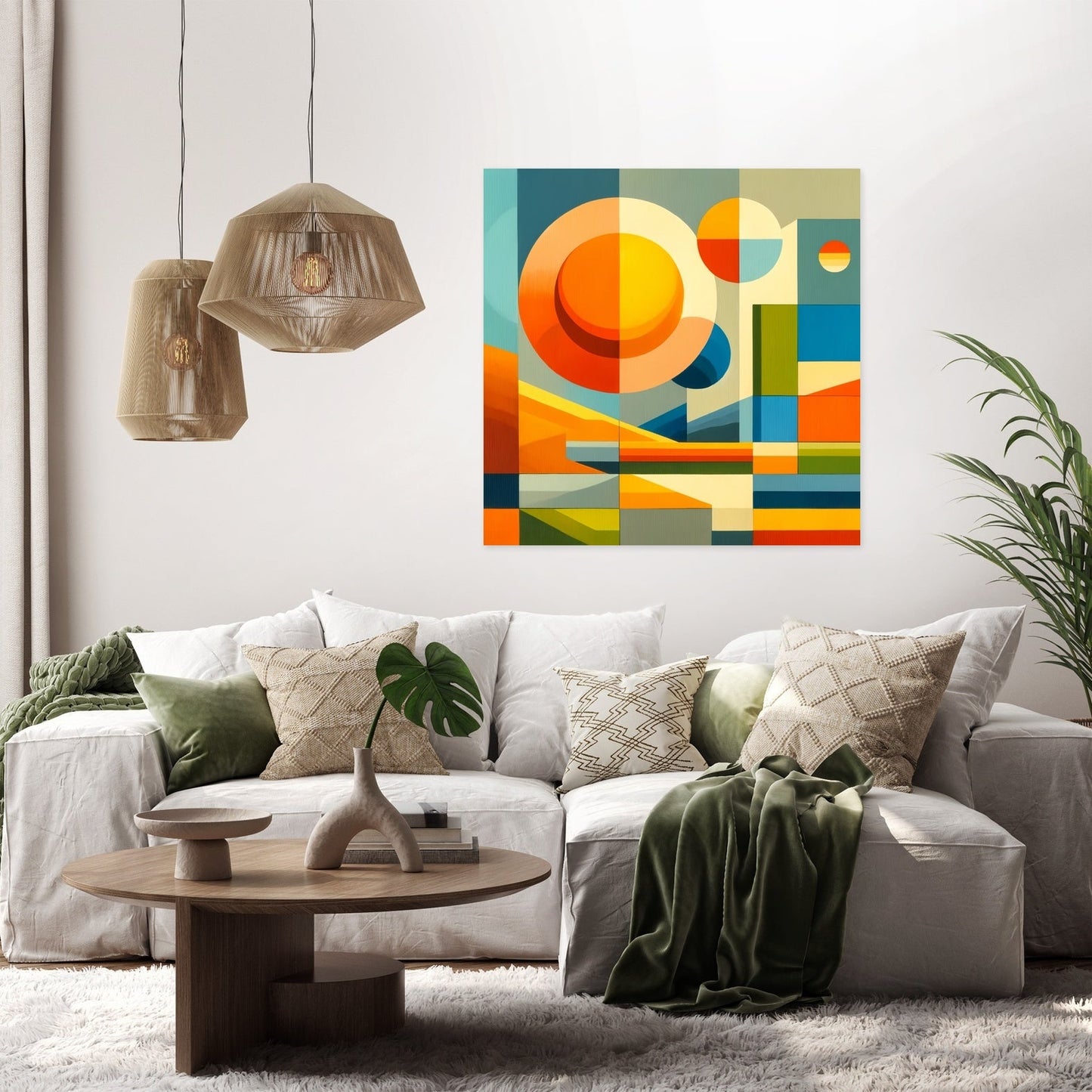 Geometric Nature Canvas