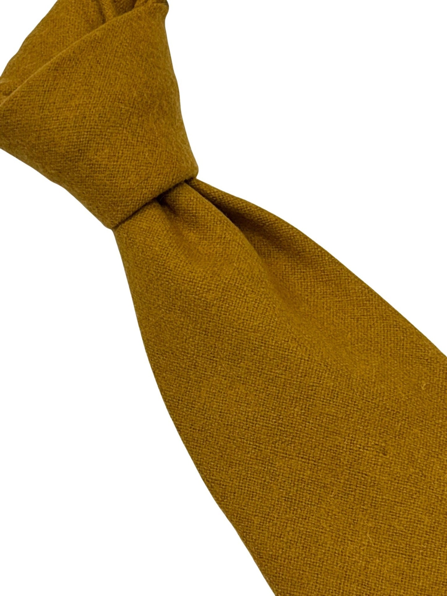 100% wool  tie in mustard