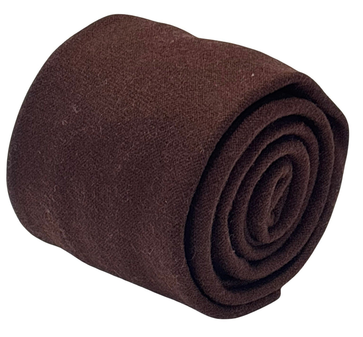 100% wool mens tie in dark chocolate brown