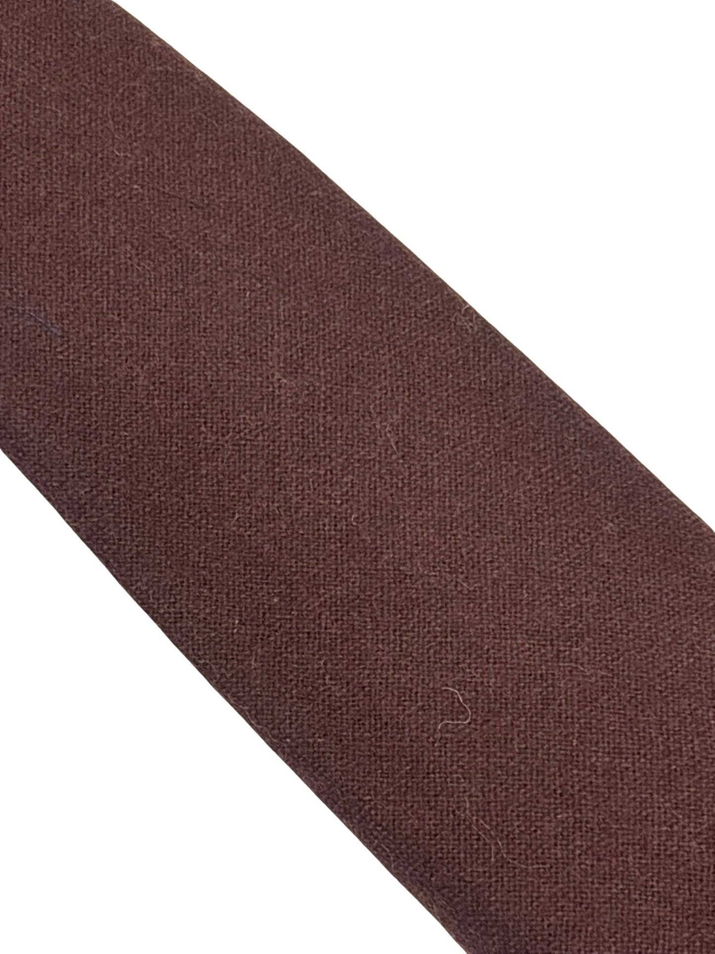 100% wool mens tie in dark chocolate brown