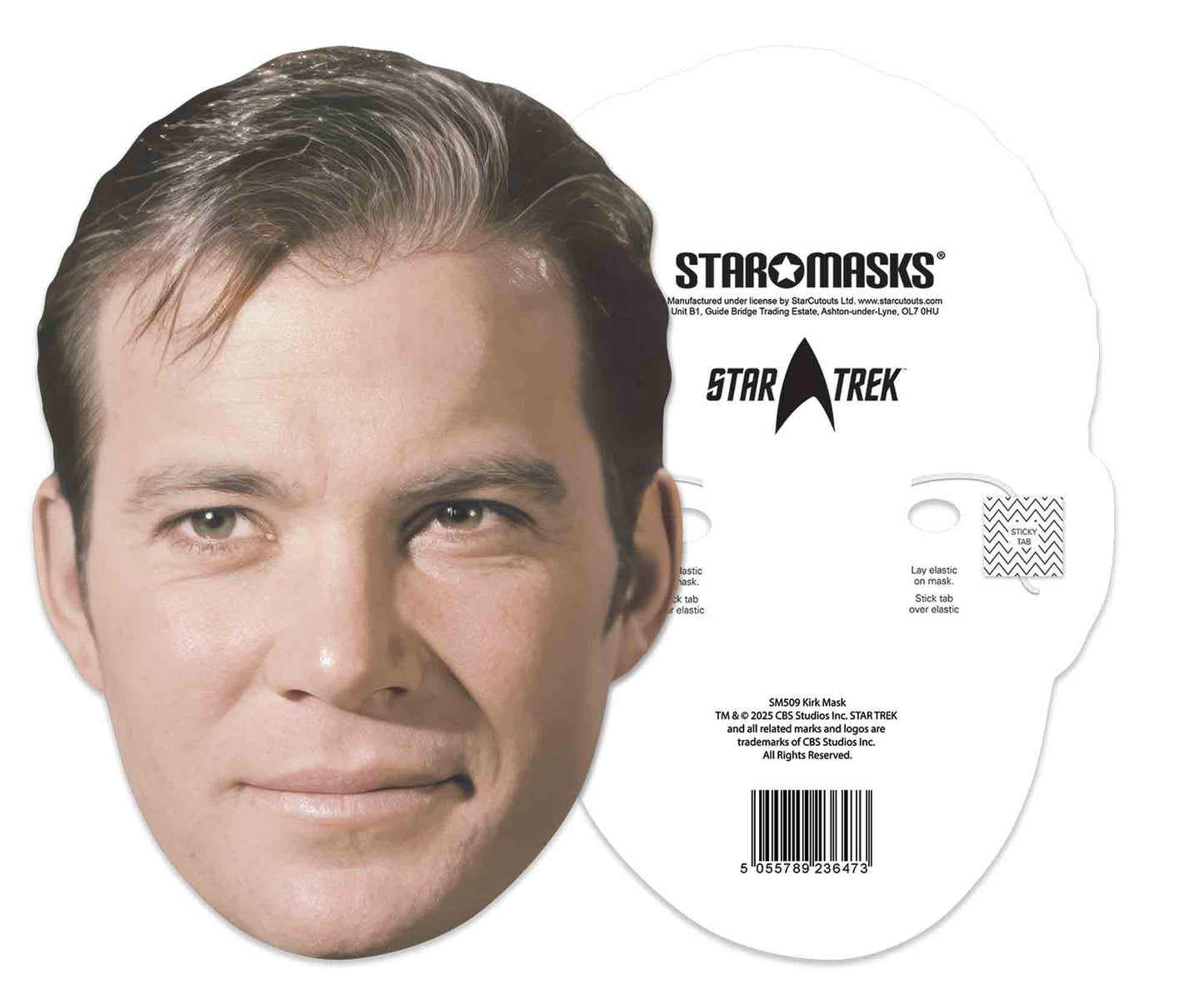 SMP464 Star Trek The Original Series Enterprise Crew Six Pack Masks - Includes Sulu, Spock, Uhura, Scotty, McCoy & Kirk
