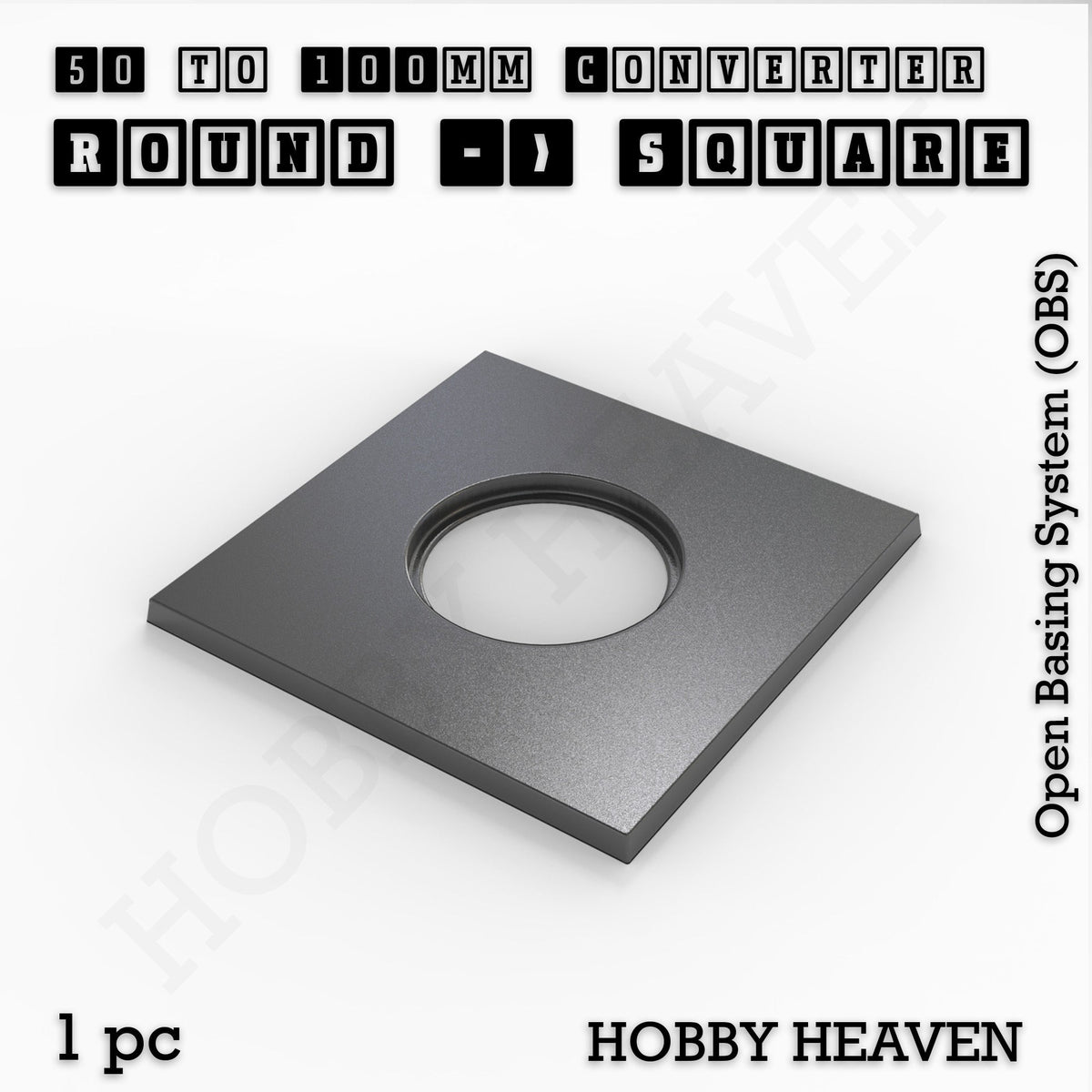 Round to Square Bases Shape and Size Converters 3d Print Full Range