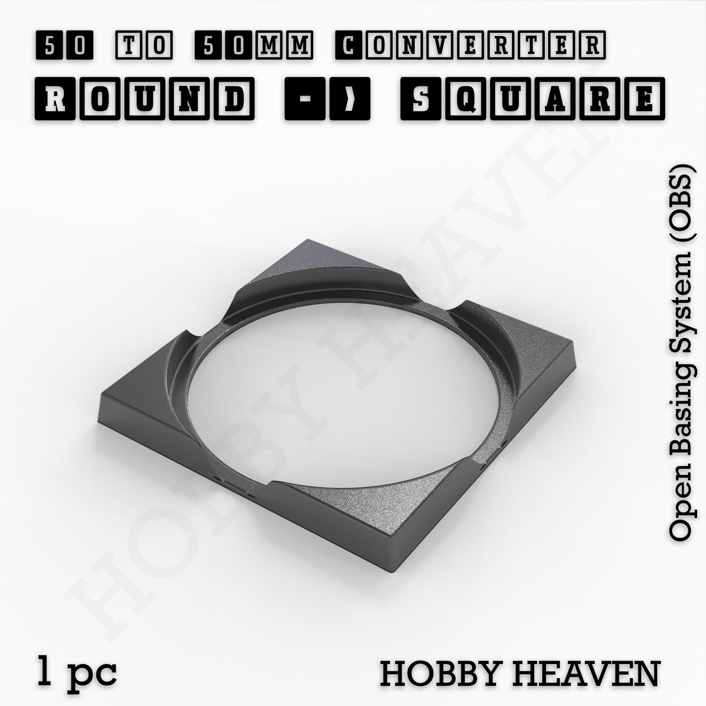 Round to Square Bases Shape and Size Converters 3d Print Full Range