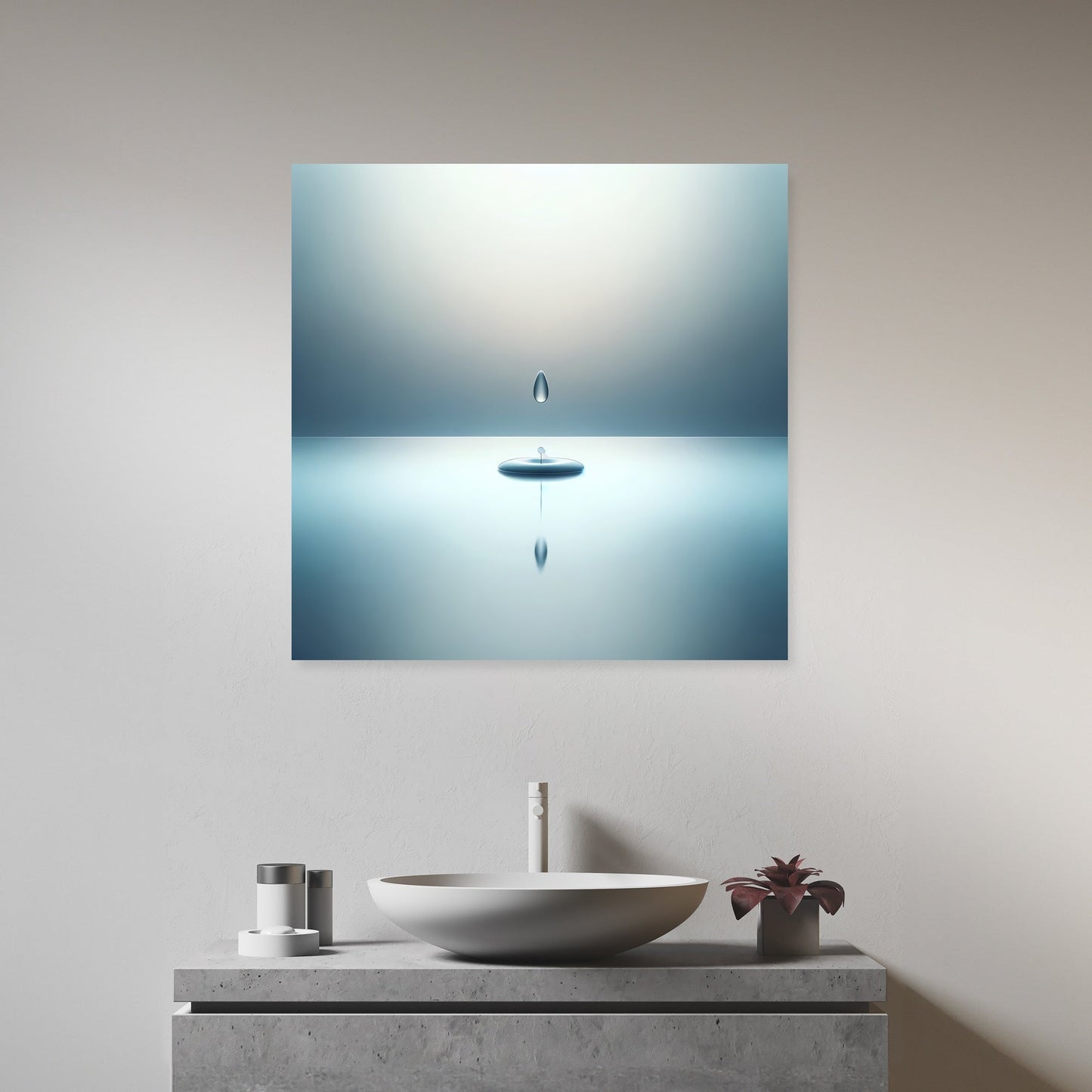 Serene Droplet Canvas