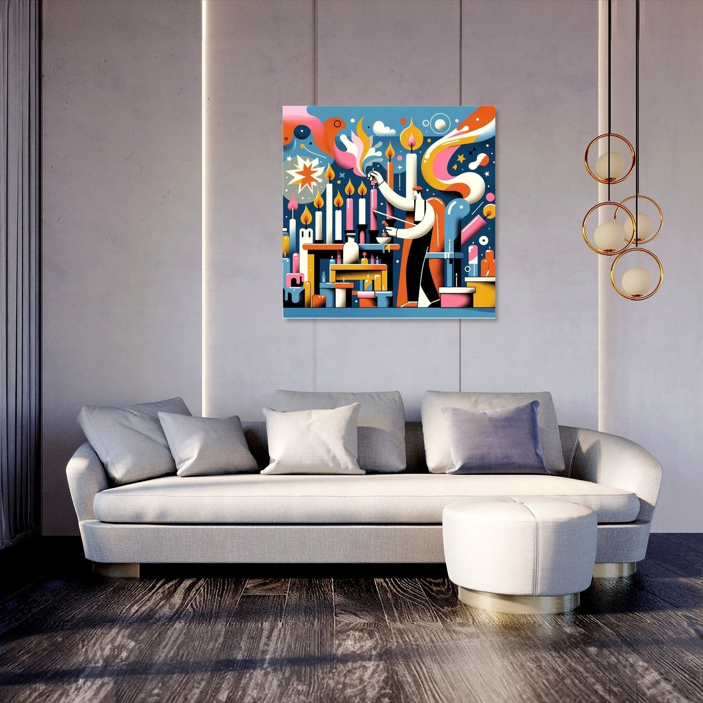 Whimsical Candle Maker Canvas