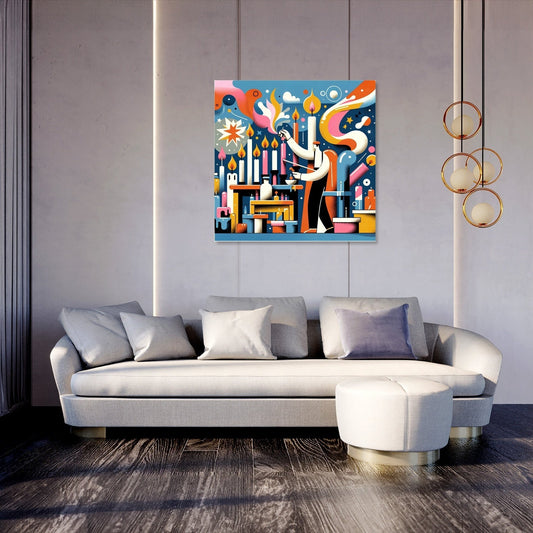 Whimsical Candle Maker Canvas