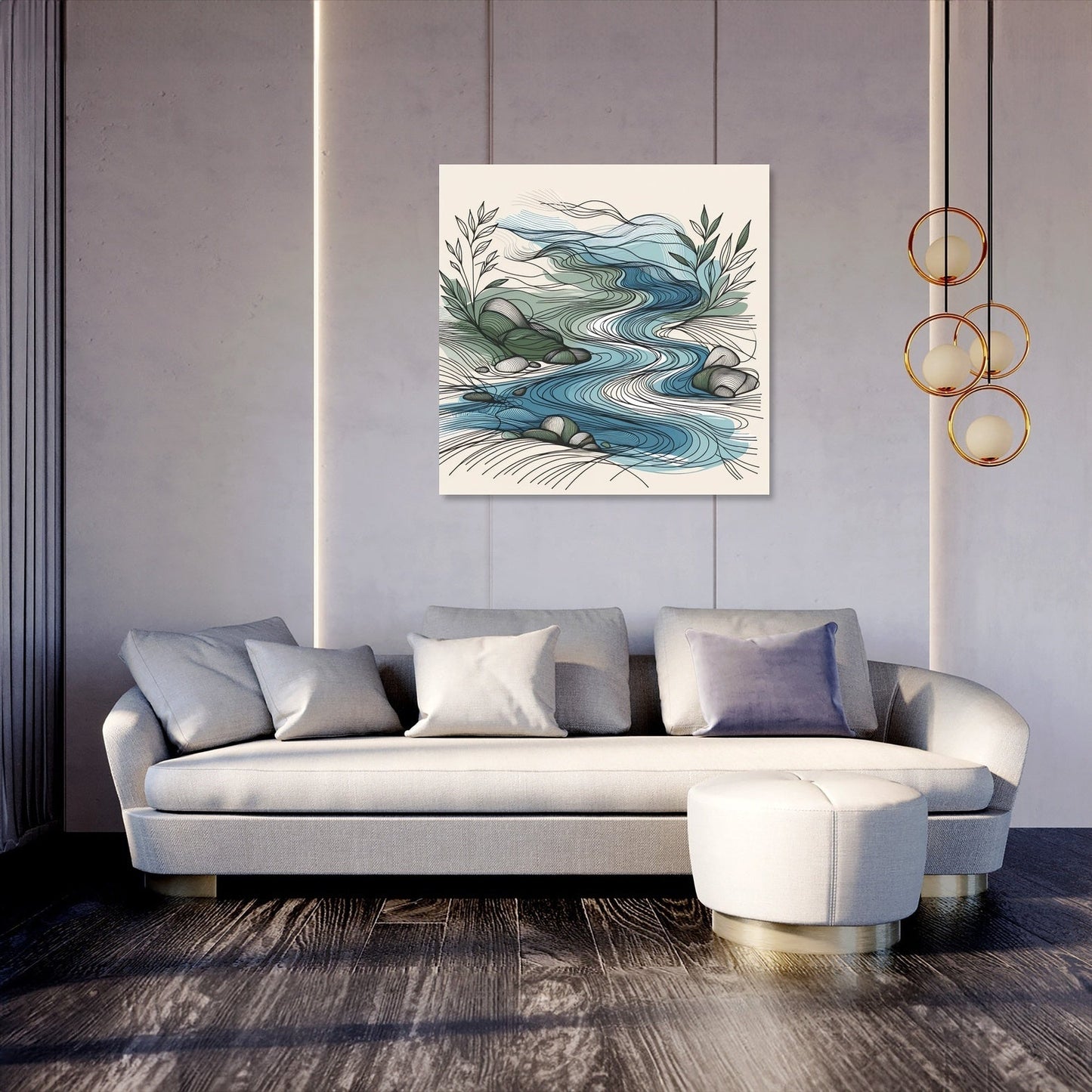 Flowing River Canvas