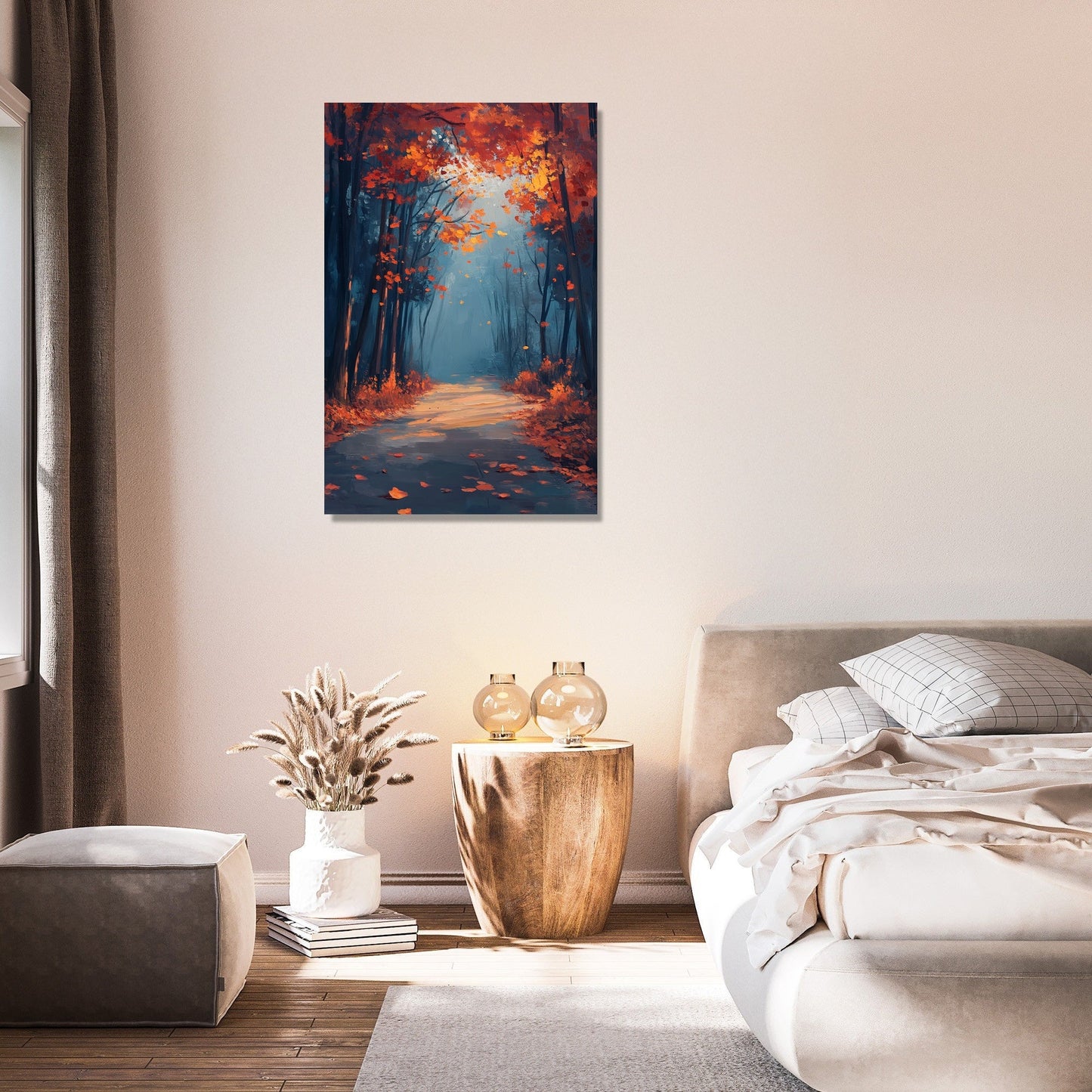Twilight Autumn Leaves Canvas