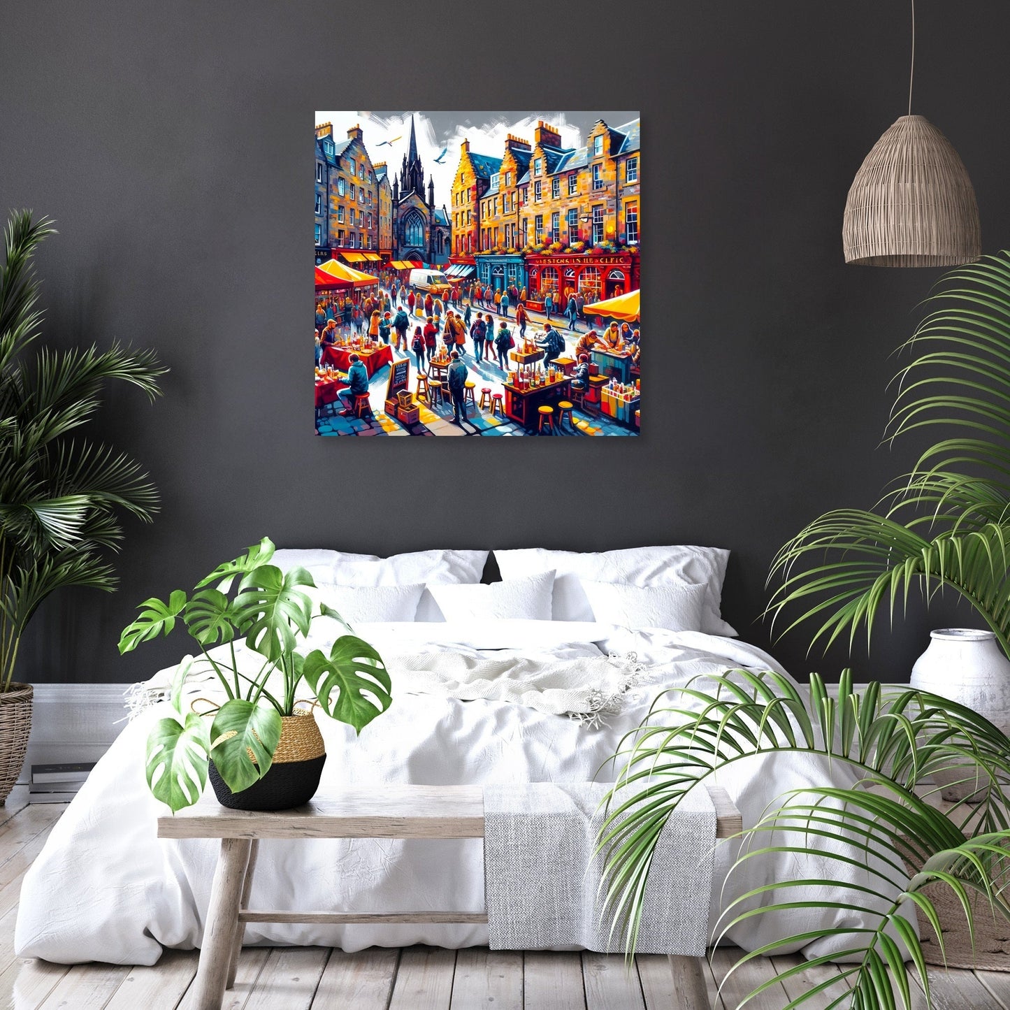 Edinburgh Grassmarket Vibrance Canvas