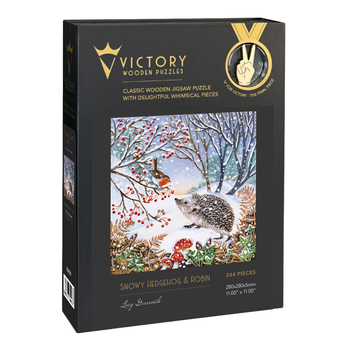 Snowy Hedgehog & Robin