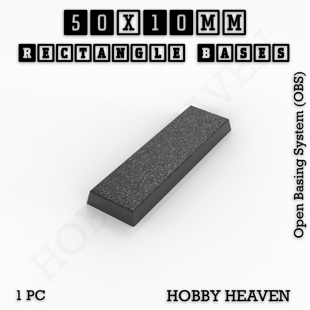 Rectangle Bases Medium Sizes - 75x30mm to 125x40mm and up to 100x90mm Wide - 3D Print Tabletop Games