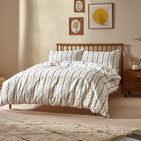 Mara Organic Cotton Duvet Cover Set – Indigo