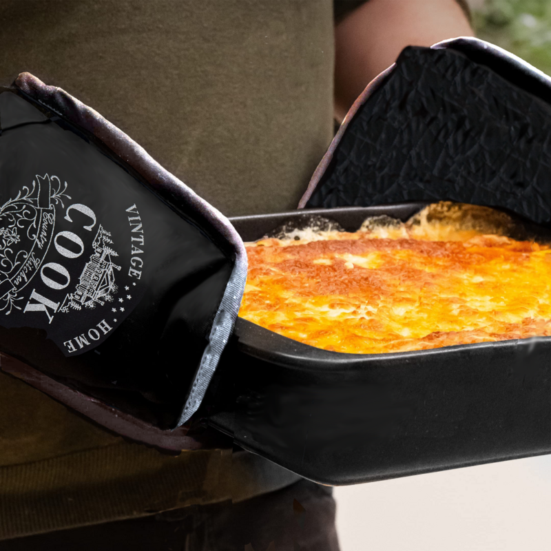 Vintage Home Black Double Oven Glove