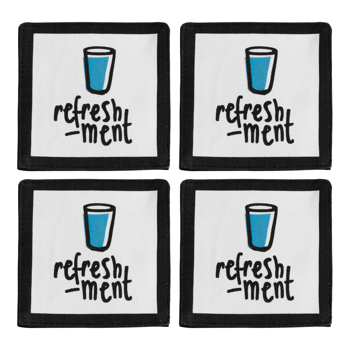 Set Of Four Doodle Refreshment Coasters