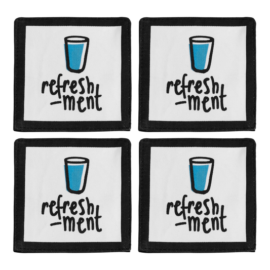 Set Of Four Doodle Refreshment Coasters