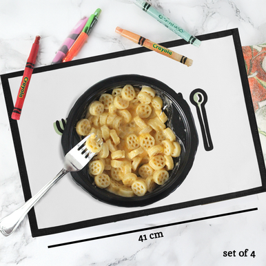 Set Of Four Doodle Grubs Up Placemats