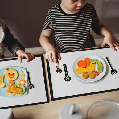 Set Of Four Doodle Grubs Up Placemats