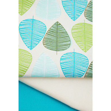 Set Of Three Green Leaf Tea Towels