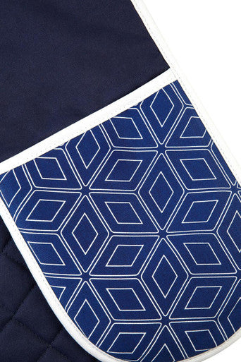 Modern Retro White Blue Double Oven Glov