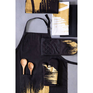 Modern Retro Black Apron