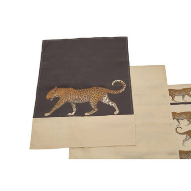 Set of 3 Leopard Print Tea Towels | London Leo
