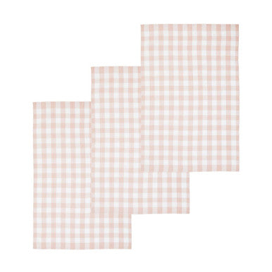 Doro Set Of Three Amber And White Tea Towels