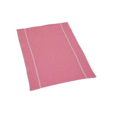 Doro Set Of Three Waffle Pink And White Tea Towels