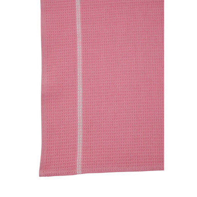 Doro Set Of Three Waffle Pink And White Tea Towels