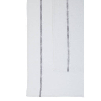 Doro Set Of Three Waffle White And Grey Violet Tea Towels