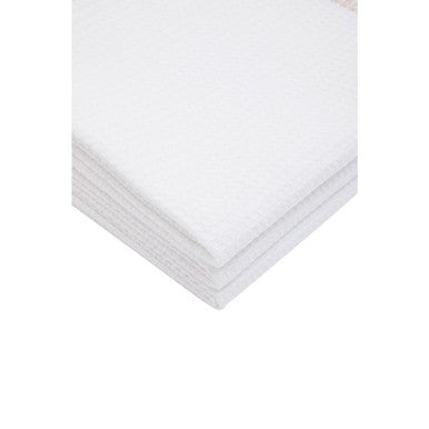 Doro Set Of Three Waffle White And Almond Tea Towels