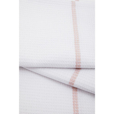 Doro Set Of Three Waffle White And Almond Tea Towels