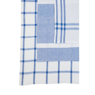 Doro Set Of Three Waffle Blue And White Tea Towels