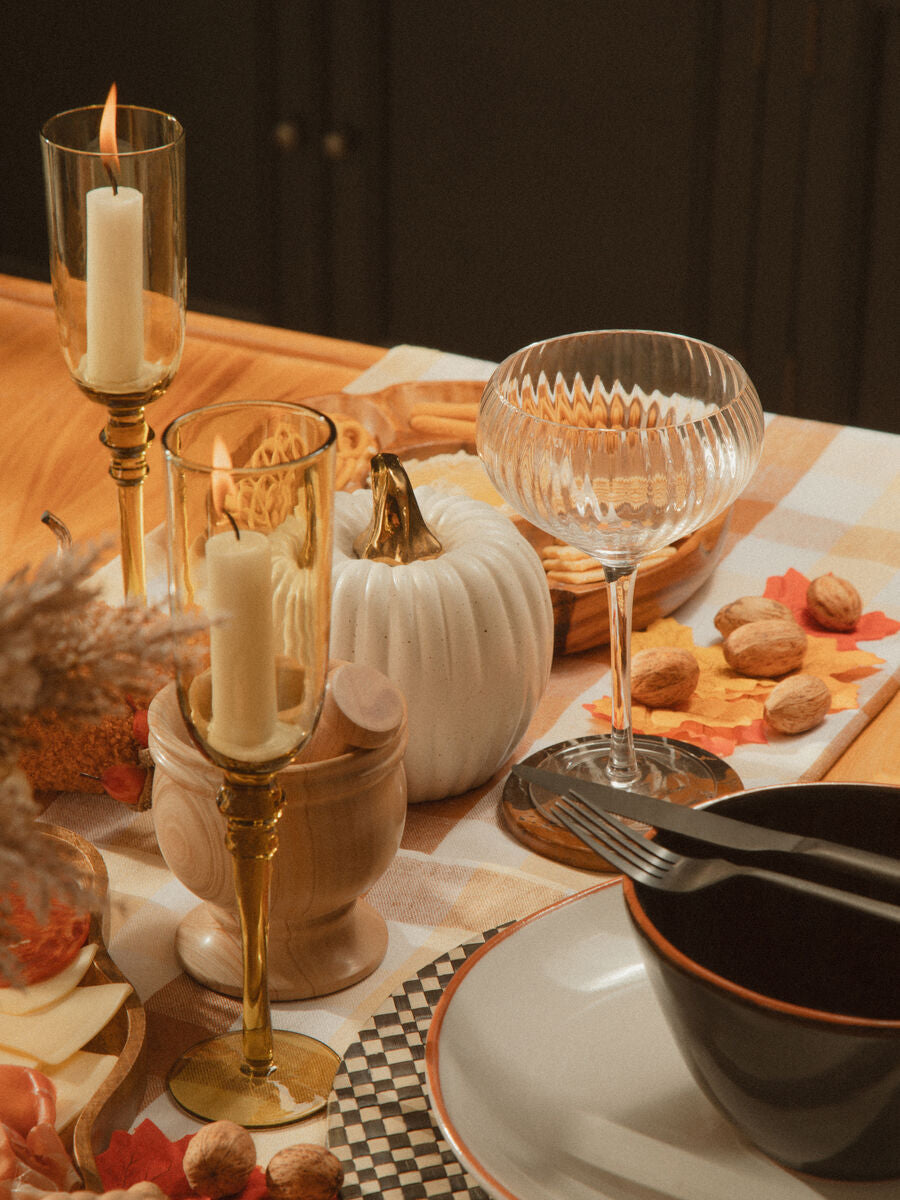 Terracotta Gingham Tablecloth | Thread and Loom