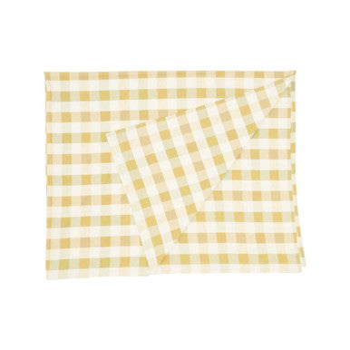Thread and Loom Yellow Check Tablecloth