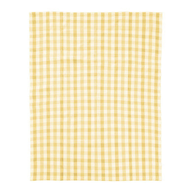Thread and Loom Yellow Check Tablecloth