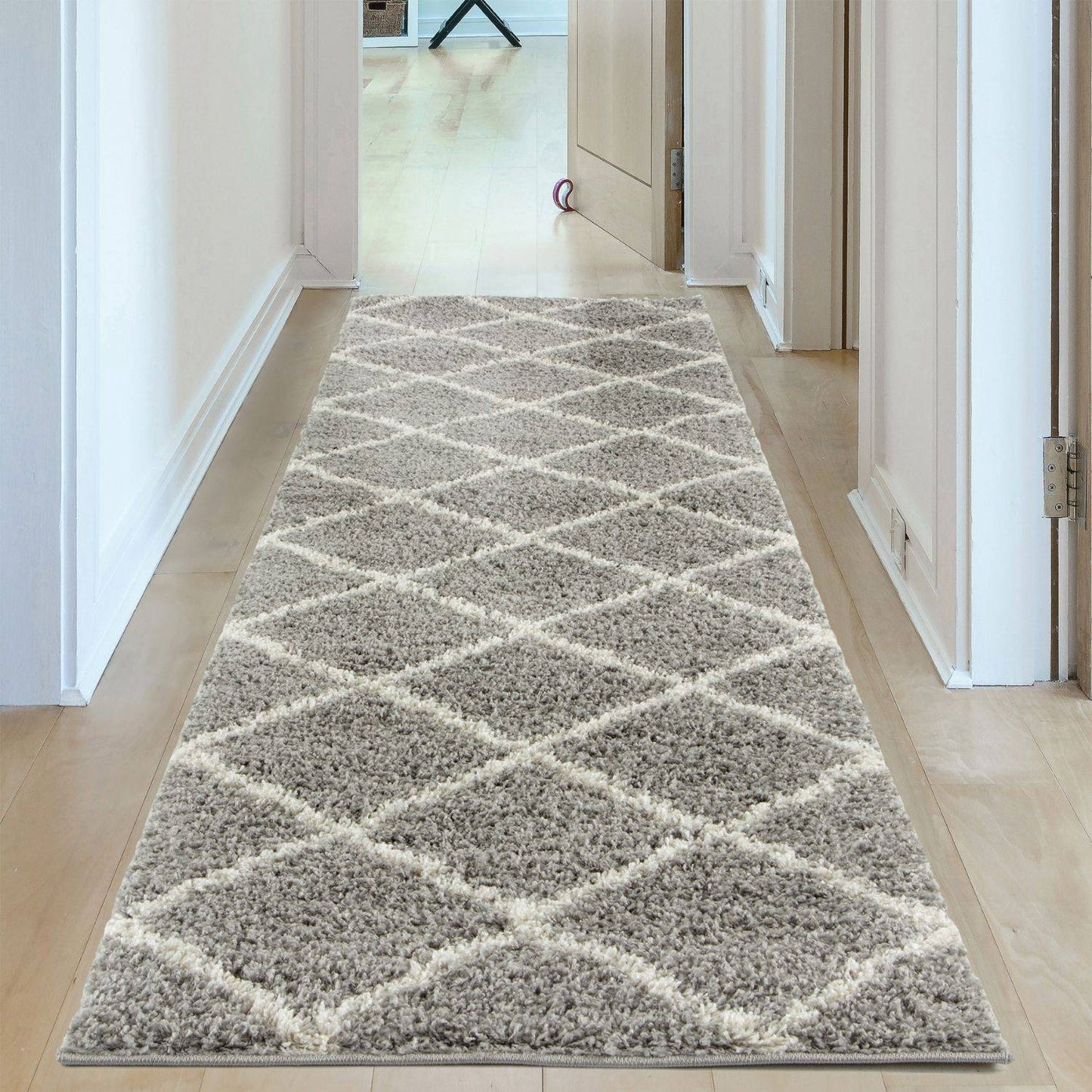 Moroccan Grey Shaggy Rug | 510