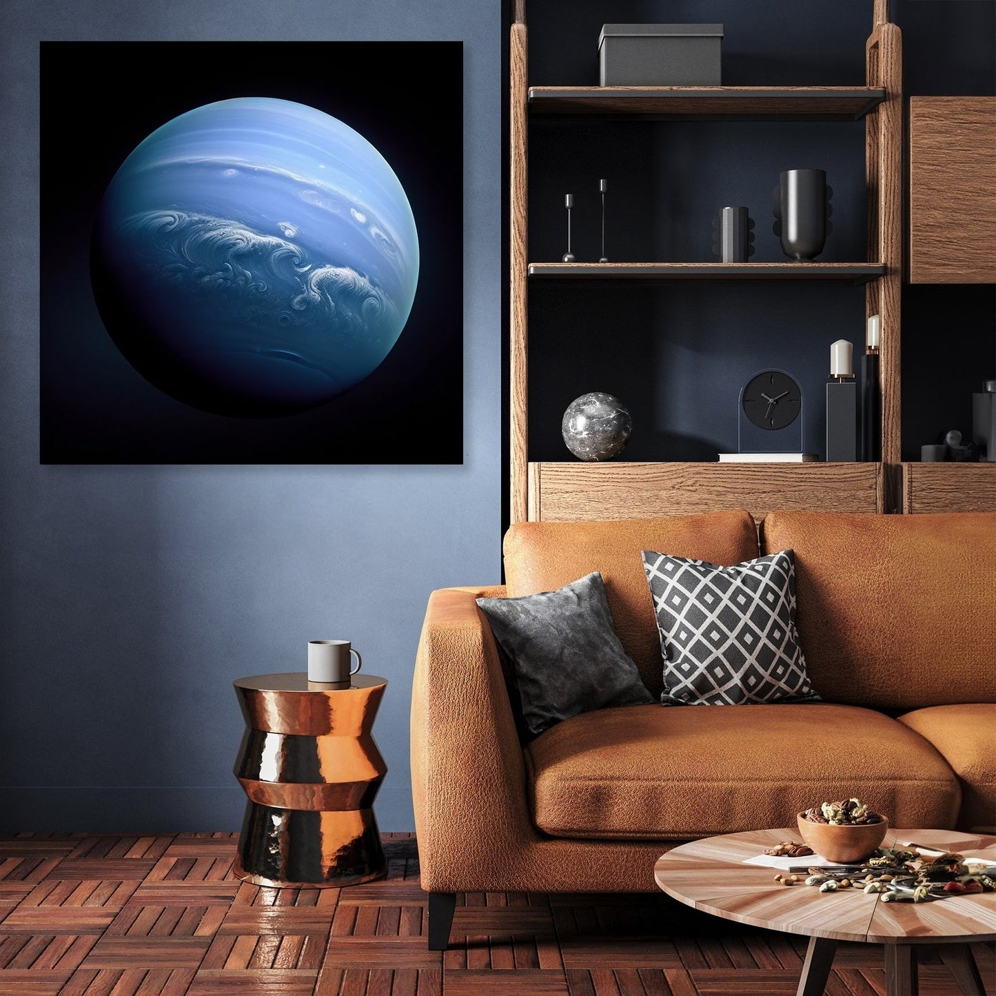 Neptune's Cosmic Enigma Canvas